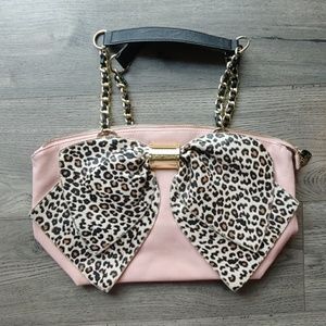 Betsy Johnson Pink Leopard Handbag